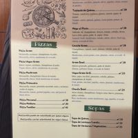 Menu  at Green Falafel in Cusco