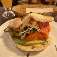 Vegan mega vegano pita  at Green Falafel in Cusco