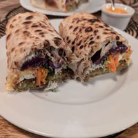 Durum mega (veggie) at Green Falafel in Cusco