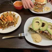 fries and durum  at Green Falafel in Cusco