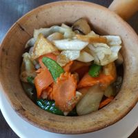 Mixed vegs crock pot at Tam Tam in Parramatta