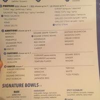 Menu  at Bento - South Side in Jacksonville