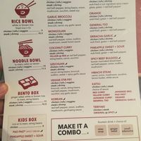 Menu at Bento - South Side in Jacksonville