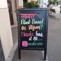 Vegan ad at Masala in Zurich