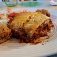 Veggie lasagna at Gomier's in Punta Gorda