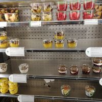 Fruit pots at Pret A Manger - Waterloo Station in South East London