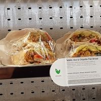 Vegan flatbread falafel thing at Pret A Manger - Battersea in South West London