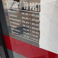Opening times at Pret A Manger - Battersea in South West London