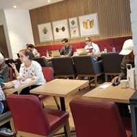 More seating at Pret A Manger - Battersea in South West London