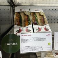 Very merry lunch Xmas sandwich   at Pret A Manger - Wandsworth in South West London