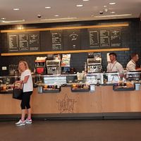 The counter at Pret A Manger - Fulham Rd in South West London
