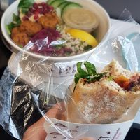 box and sandwich at Pret A Manger - Waverley Station in Edinburgh