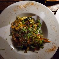 Veggie fried rice (bad photo as it was so doggone DARK in the restaurant!) at Roots Rincon in Rincon