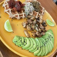 Wafles  at Napoli Artisan Gelato  in Lima