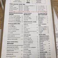 Menu at Roll Box in Beijing