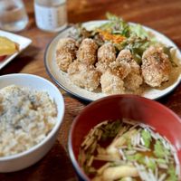Fried Soy Meat Dinner Special   at Nagi Shokudo in Kamakura