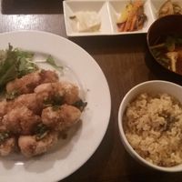 Deep fried soy meat at Nagi Shokudo in Kamakura