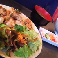 Deep-fried soy meat lunch at Nagi Shokudo in Kamakura