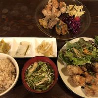 Deep fried soy meat (Soy meat Karaage) set at Nagi Shokudo in Kamakura