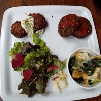 falafal, tofu and mushrooms, etc at Nagi Shokudo in Kamakura