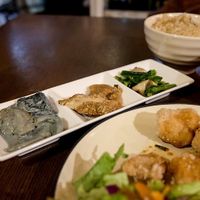 Side dishes of Nagi A plate at Nagi Shokudo in Kamakura