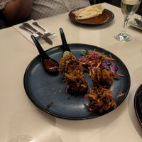 Pakoras with Mint and Plum Sauces at Hanuman in Darwin
