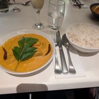 Creamy (Vegan) Jackfruit Curry with Coconut Rice, so delicious I could have had seconds! at Hanuman in Darwin