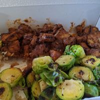 Bbq brussel & Tofu at The Bye and Bye in Portland