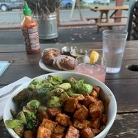 BBQ Brussels, pretzel knots, Pink Flag at The Bye and Bye in Portland