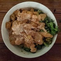 peanut broccoli bowl at The Bye and Bye in Portland