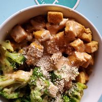 Broccoli bowl at The Bye and Bye in Portland