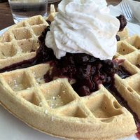 Waffle time  at The Bye and Bye in Portland