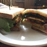 weeping tiger sando at The Bye and Bye in Portland