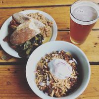 Chili Bowl and some BBQ! at The Bye and Bye in Portland