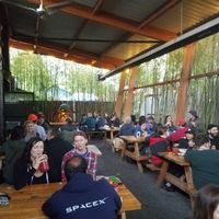 Outside patio seating at The Bye and Bye in Portland