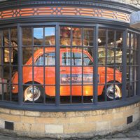 Front window at Broadway Deli  in Broadway