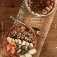 Smoothie bowls with açaí  at Bonbon Cafe in Lanzarote