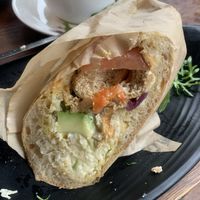 vegan tofu baguette  at Beanhive Coffee in Dublin