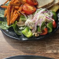 Full vegan breakfast (I think they were out of beans)  at Beanhive Coffee in Dublin