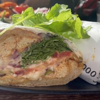  Panini with tofu and vegan cheese- delicious!  at Beanhive Coffee in Dublin