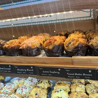 Amazing selection of vegan muffins  at Beanhive Coffee in Dublin