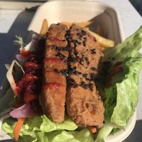 Tofu bao - lettuce cup instead of bread.  at Bao Now in Te Anau