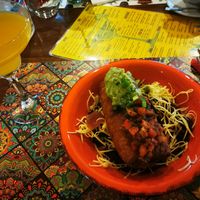 Chimichanga with vegan cheese at Blue Margarita in Bucharest