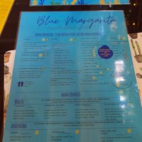 Menu at Blue Margarita in Bucharest