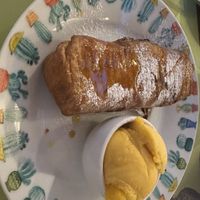 Vegan chimichanga with sorbet  at Blue Margarita in Bucharest