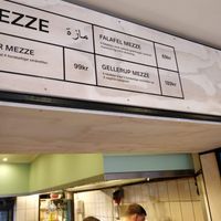 Prices Mezzes  at Faour in Aarhus