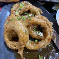Best ever onion ring! Drool x 100 at Guac 'n' Roll in Liverpool