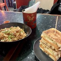 Reuben sandwich and gf macaroni cheese  at Guac 'n' Roll in Liverpool