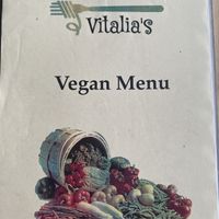 Vegan menu (Dec 20) at Vitalia's in Cairns
