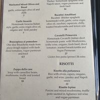 Vegan menu (Dec 20) at Vitalia's in Cairns